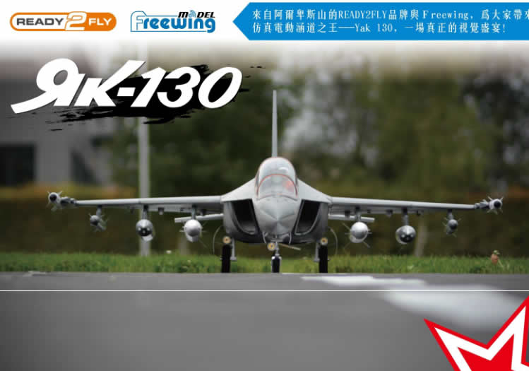 Freewing Yak-130 Grey Super Scale 90mm EDF Jet