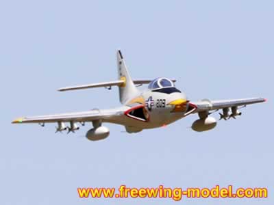 Freewing F9F-8 Cougar Super Scale 80mm EDF PNP with Gyro RC Airplane